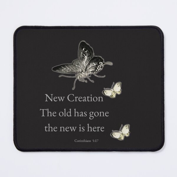 Item preview, New Creation Butterfly Christian Verse | 2 Corinthians 5:17 Aesthetic Faith Design designed and sold by KittenAndCo.