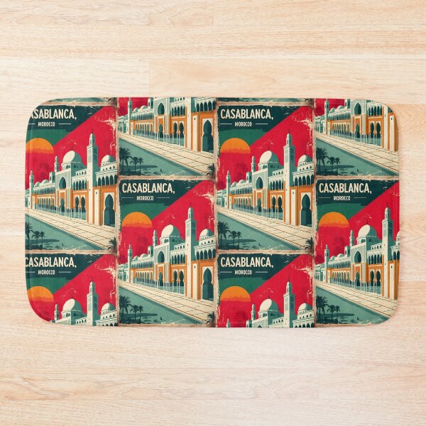 Item preview, Casablanca Morocco Retro Vintage Travel Design designed and sold by TravelersGems.