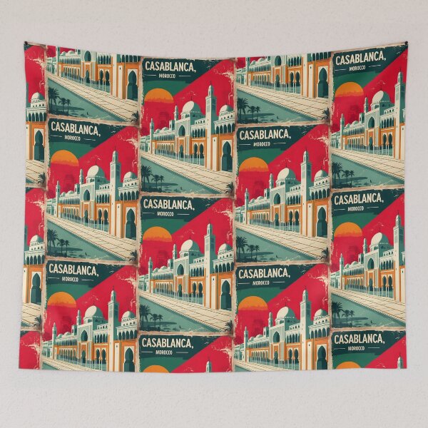Item preview, Casablanca Morocco Retro Vintage Travel Design designed and sold by TravelersGems.