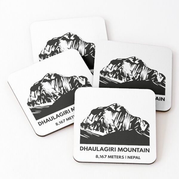 Item preview, Dhaulagiri Summit - The White Mountain Minimalist Silhouette designed and sold by Path&Peak.