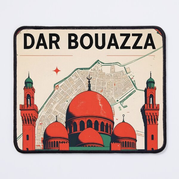 Item preview, Dar Bouazza Morocco Retro Vintage Travel Design designed and sold by TravelersGems.