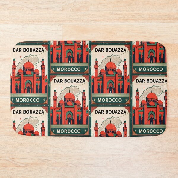 Item preview, Dar Bouazza Morocco Retro Vintage Travel Design designed and sold by TravelersGems.