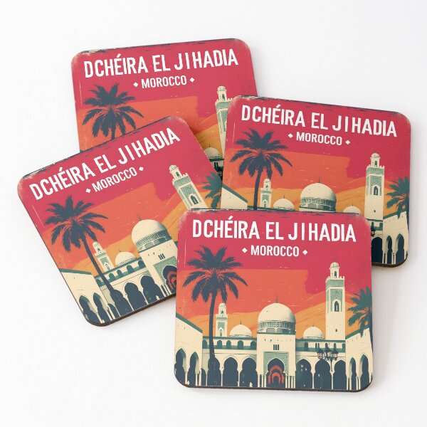 Item preview, Dcheira El Jihadia  Morocco Retro Vintage Travel Design designed and sold by TravelersGems.