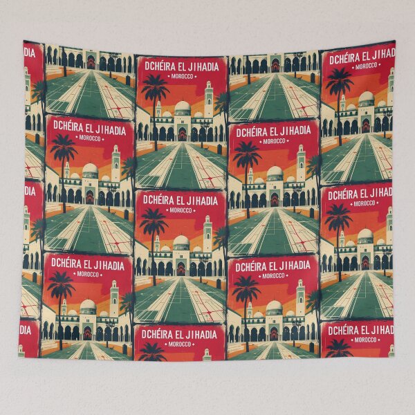 Item preview, Dcheira El Jihadia  Morocco Retro Vintage Travel Design designed and sold by TravelersGems.