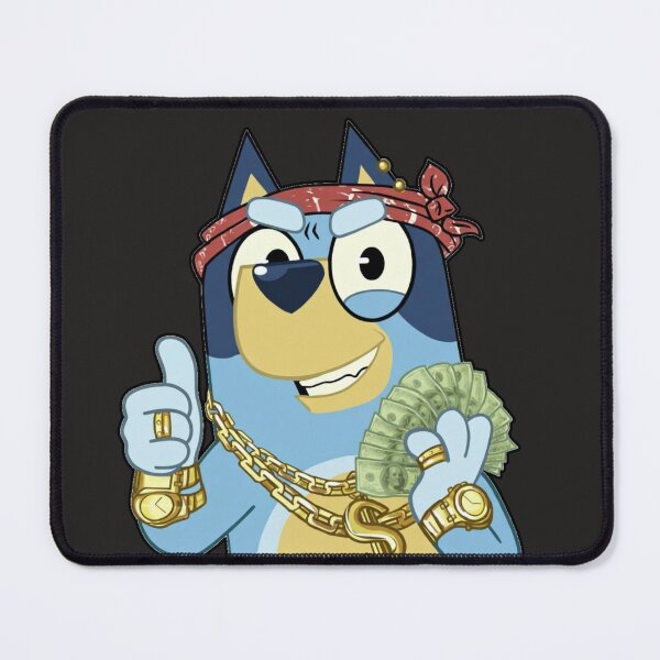 Item preview, Bluey Dog Cartoon with Money  - Cool design - Hustle and Grind  designed and sold by Lidoverse.