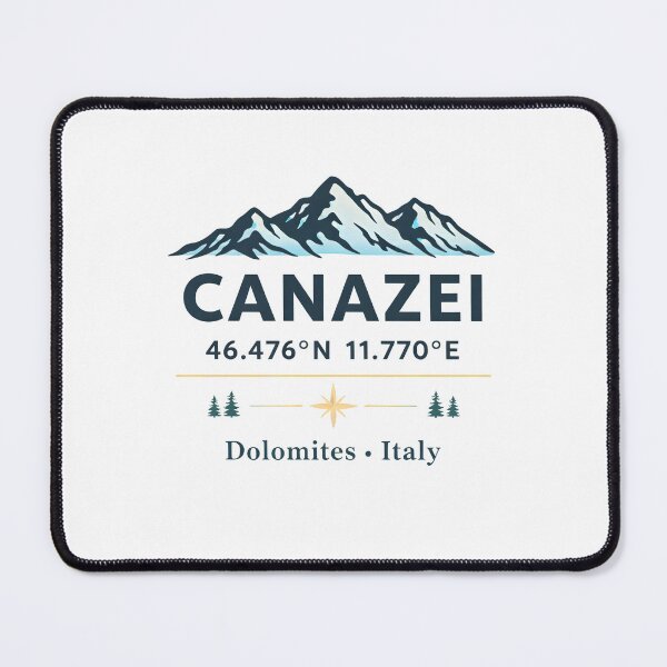 Item preview, Canazei Italian alps compass coordinates  designed and sold by trendie-tees.