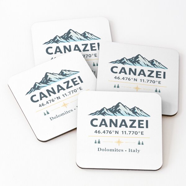 Item preview, Canazei Italian alps compass coordinates  designed and sold by trendie-tees.