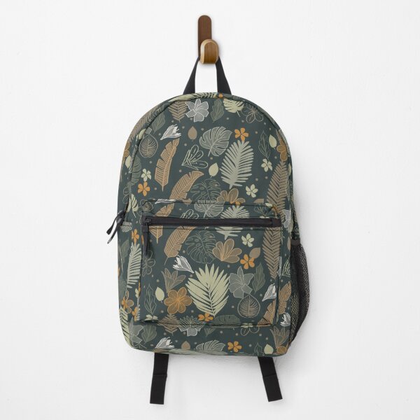 Item preview, Tropical Island Leaves and Flowers (dark green) designed and sold by Doodloom.