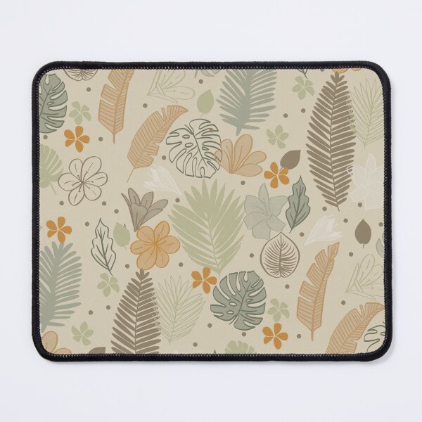 Item preview, Tropical Island Leaves and Flowers (cream) designed and sold by Doodloom.
