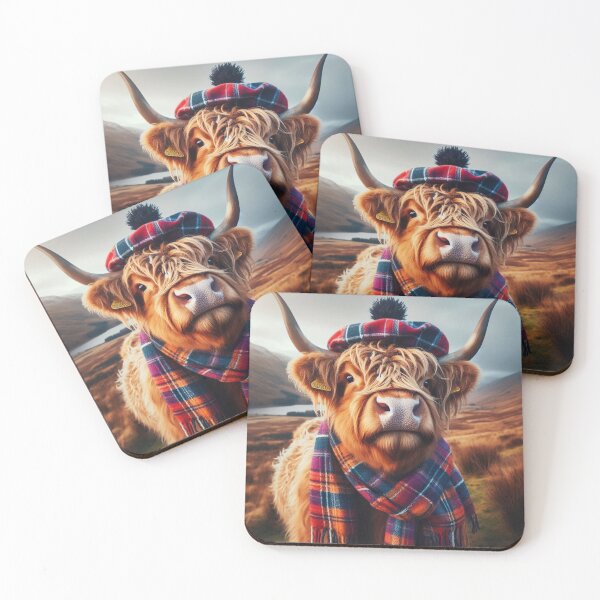Item preview, Highland Cow - Tartan - Hairy Coo Lovers - Fluffy Cow designed and sold by Deas Creations.