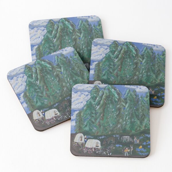 Item preview, A painting of a family travailing in wagons designed and sold by FoxGlove5.