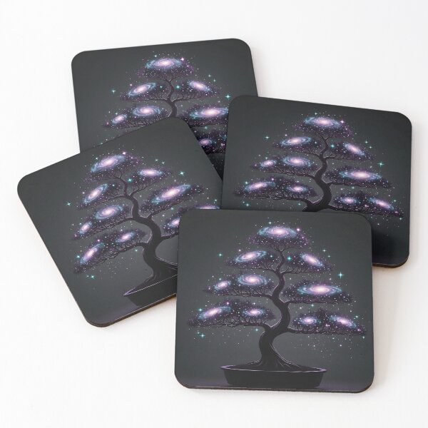 Item preview, Cosmic Bonsai Tree Galaxy Zen Spiritual Nebula Art designed and sold by Itsheartshop.