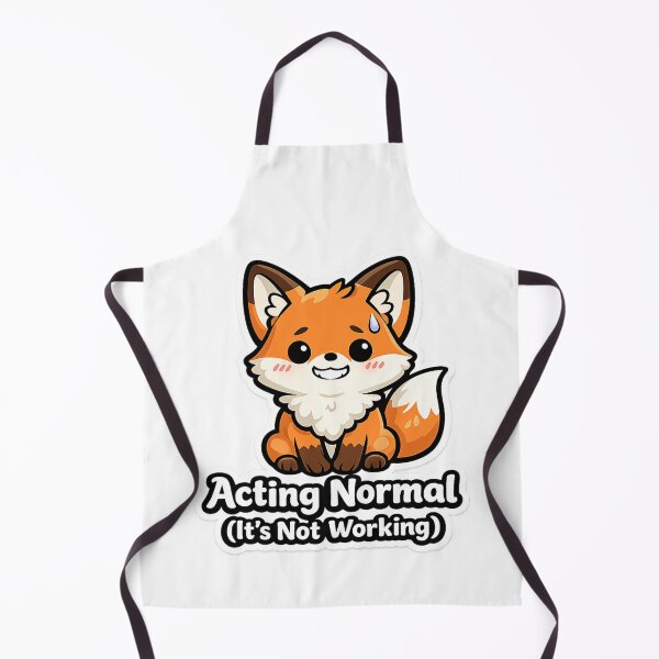 Item preview, Acting Normal It’s Not Working Funny Fox Cute Relatable Meme T-Shirt Sticker Design designed and sold by BabyStark.