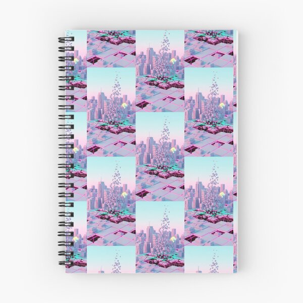 Item preview, Cyberpunk Isometric City Grid Pink Neon Collapse Art designed and sold by Itsheartshop.