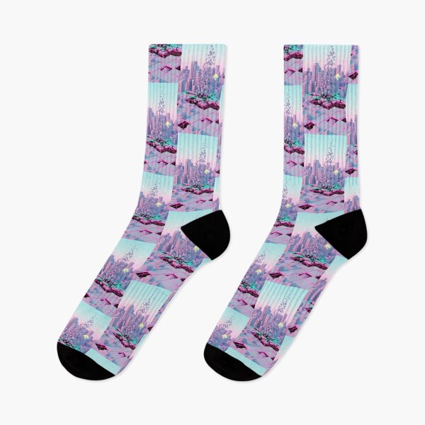 Item preview, Cyberpunk Isometric City Grid Pink Neon Collapse Art designed and sold by Itsheartshop.
