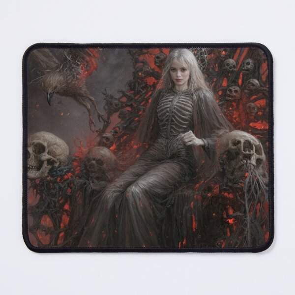 Item preview, Gothic Red Queen on Throne of Skulls designed and sold by NecroScrolls.