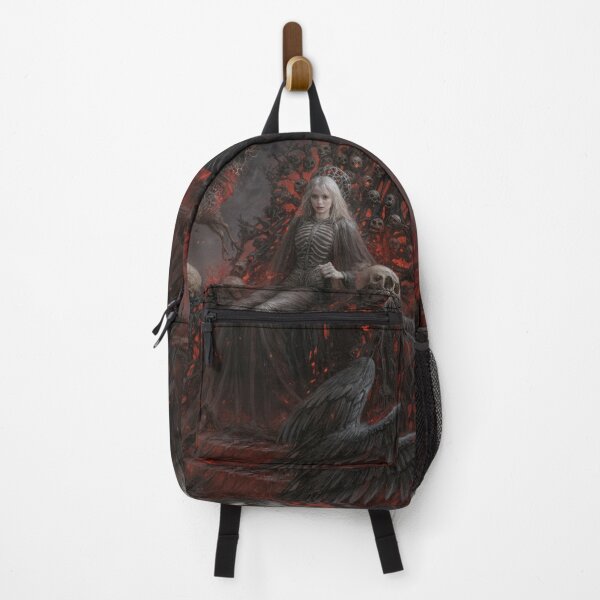 Item preview, Gothic Red Queen on Throne of Skulls designed and sold by NecroScrolls.