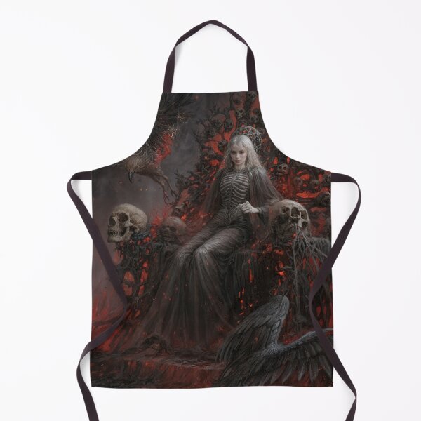 Item preview, Gothic Red Queen on Throne of Skulls designed and sold by NecroScrolls.