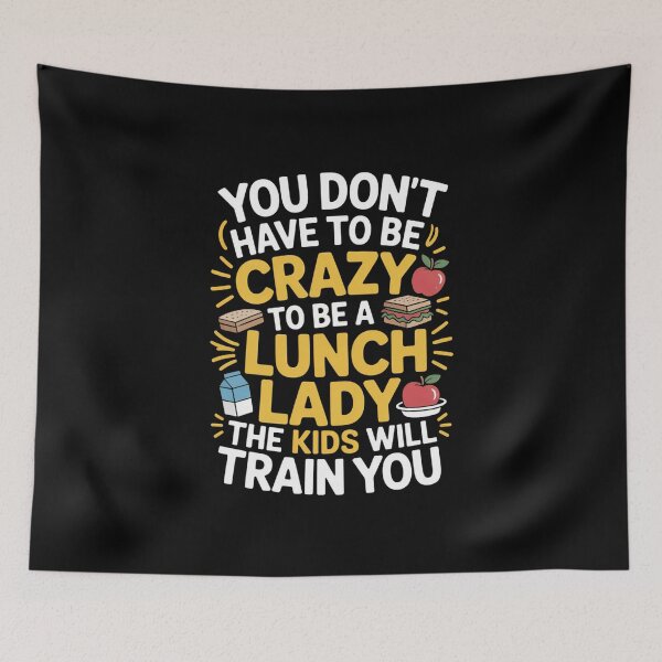 Item preview, You Don't Have To Be Crazy Lunch Lady  designed and sold by Designdos.