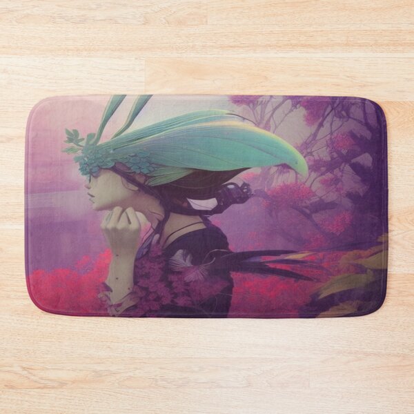 Item preview, Mystical forest figure with botanical headpiece in a luminous, surreal fantasy setting designed and sold by FotoworldEdel.