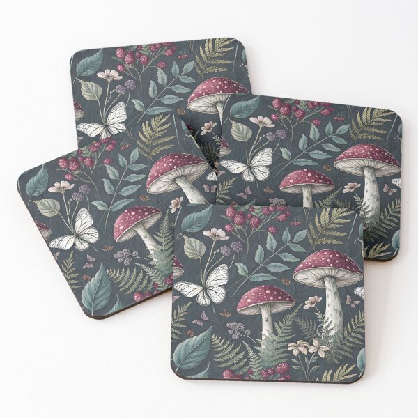 Item preview, Mystical Dark Forest Mushrooms and Vintage Botanical designed and sold by AOCollections.