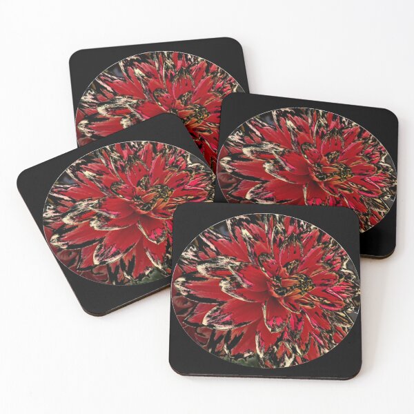 Item preview, Flower design - summer flower - cool red black design designed and sold by pixperienz4u.