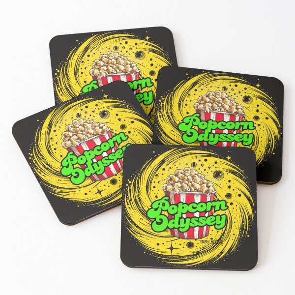 Item preview,  Popcorn Odyssey Retro Cinema Vortex Logo (Yellow inverted) designed and sold by Popcorn Odyssey.