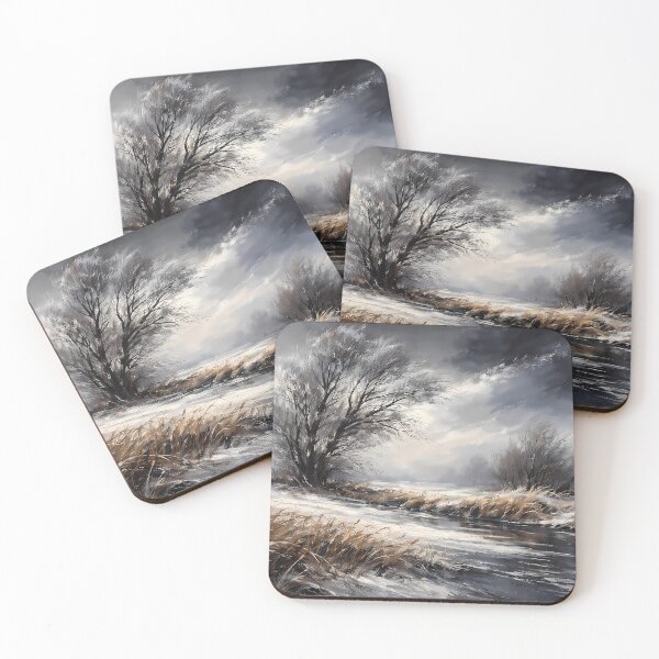 Item preview, Winter Landscape with Stream designed and sold by cuprum.