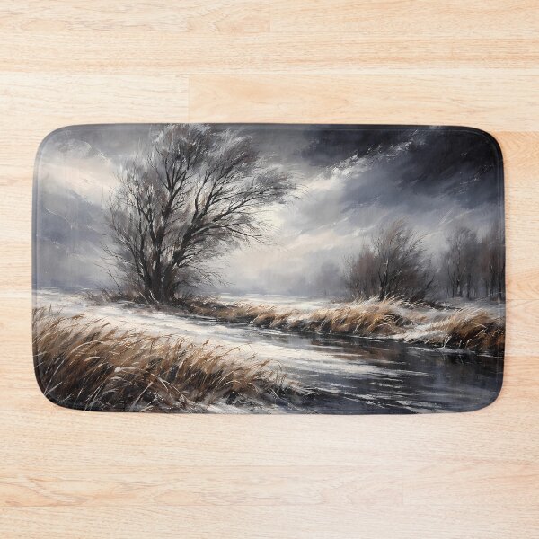 Artikelvorschau, Winterlandschaft mit Bach entworfen und verkauft von cuprum.
