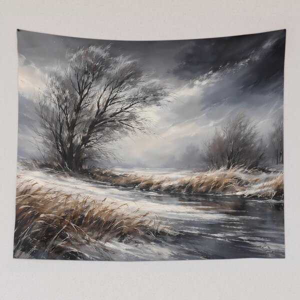 Item preview, Winter Landscape with Stream designed and sold by cuprum.