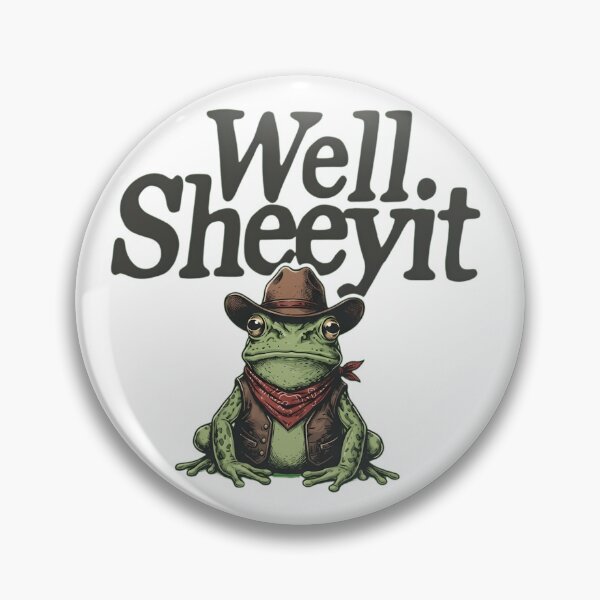 Item preview, Funny Cowboy Frog Well Sheeyit Vintage Western Toad Meme designed and sold by haitrieuic96.