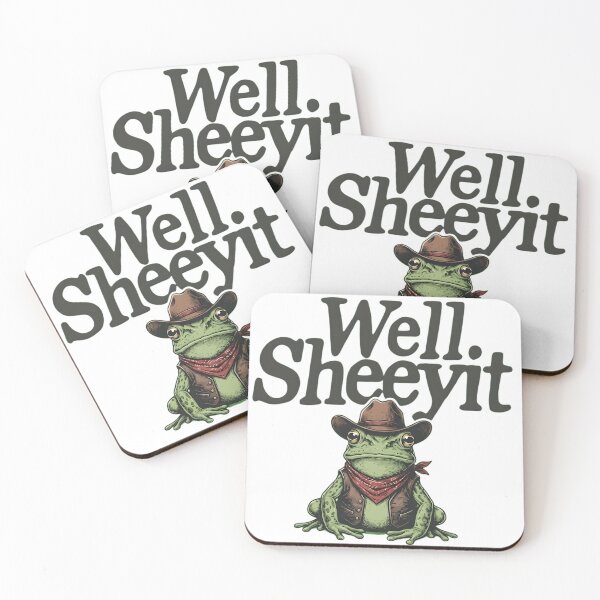 Item preview, Funny Cowboy Frog Well Sheeyit Vintage Western Toad Meme designed and sold by haitrieuic96.
