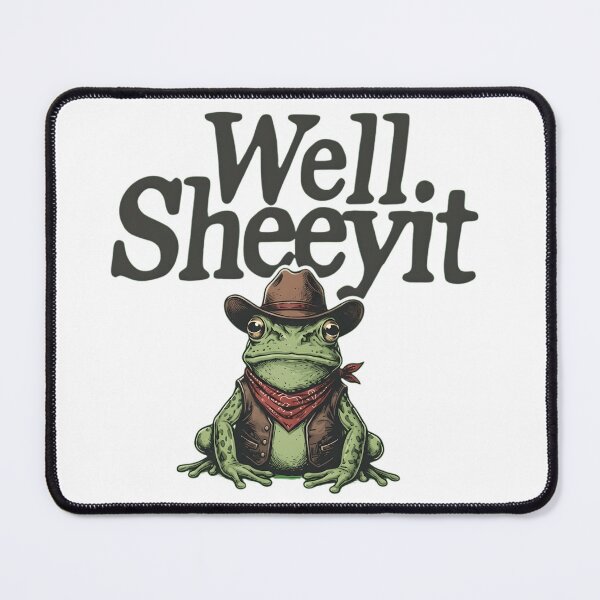 Item preview, Funny Cowboy Frog Well Sheeyit Vintage Western Toad Meme designed and sold by haitrieuic96.