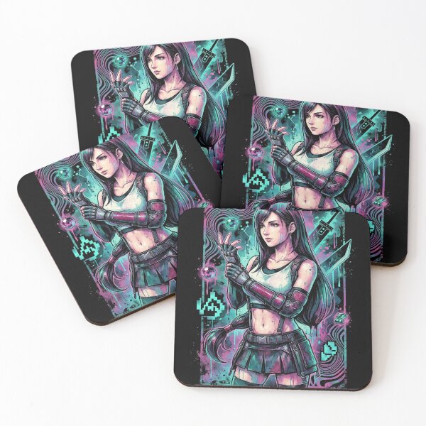 Item preview, Final Fantasy VII Tifa Lockhart Rebirth Gorgeous Badass Vaporwave designed and sold by Senpaiwaves.