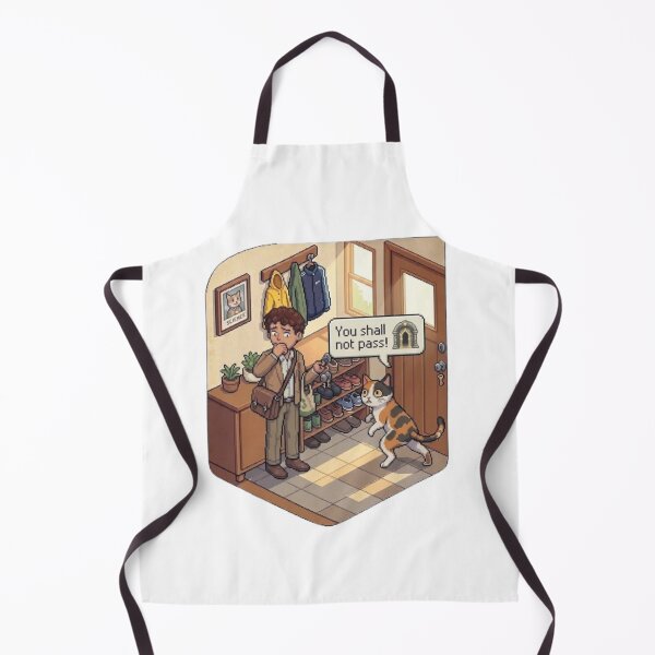 Item preview, Door Guardian Cat – Funny Pixel RPG Gatekeeper designed and sold by PawMic.