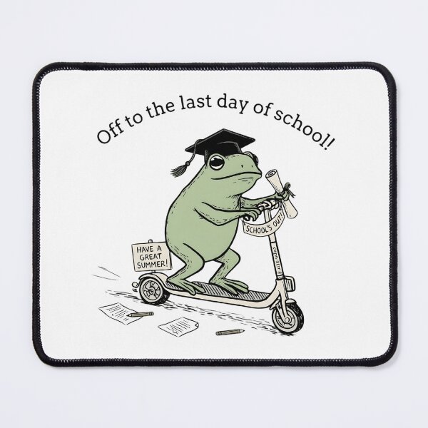 Item preview, Last Day of School Graduation Frog on Scooter - Summer Break designed and sold by haitrieuic96.