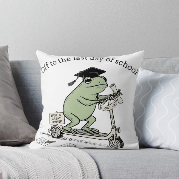 Item preview, Last Day of School Graduation Frog on Scooter - Summer Break designed and sold by haitrieuic96.