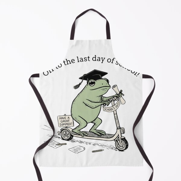 Item preview, Last Day of School Graduation Frog on Scooter - Summer Break designed and sold by haitrieuic96.