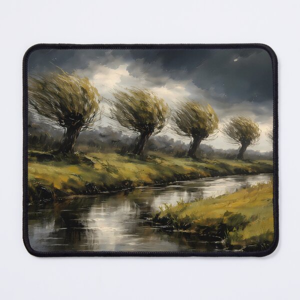 Item preview, Stormy Landscape with Trees and River designed and sold by cuprum.
