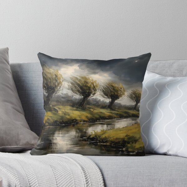 Item preview, Stormy Landscape with Trees and River designed and sold by cuprum.