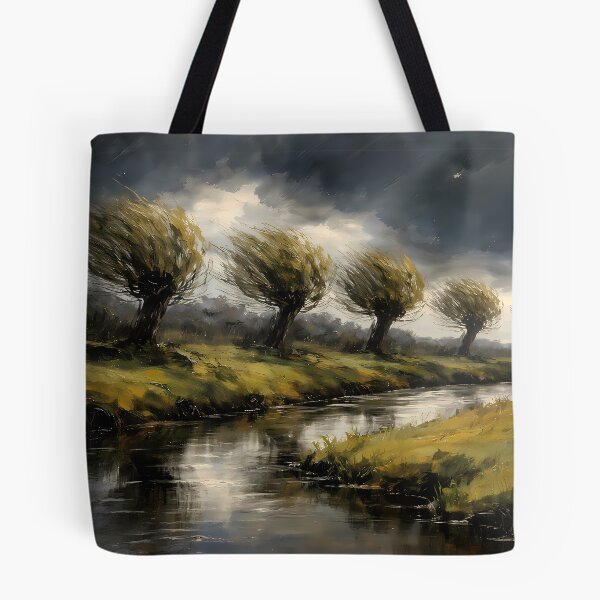 Item preview, Stormy Landscape with Trees and River designed and sold by cuprum.