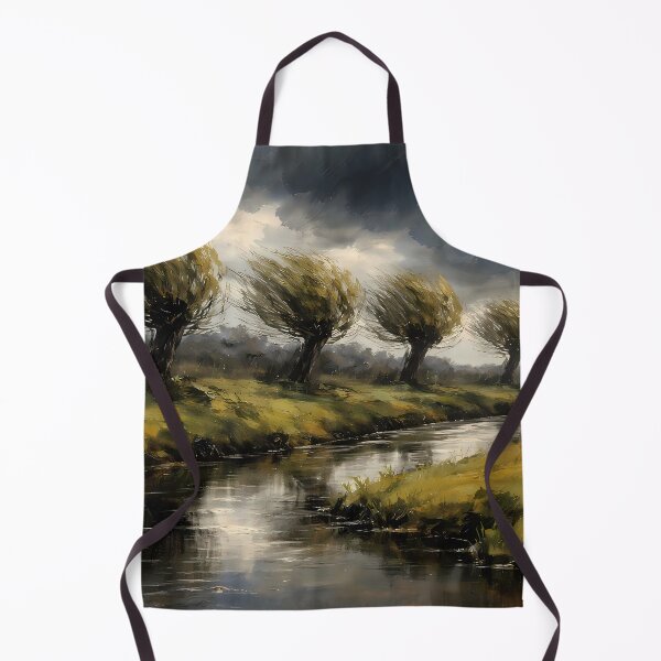 Item preview, Stormy Landscape with Trees and River designed and sold by cuprum.