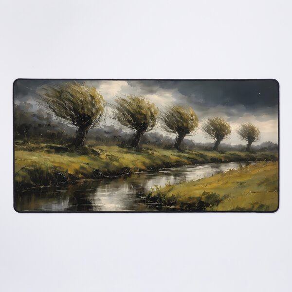 Item preview, Stormy Landscape with Trees and River designed and sold by cuprum.