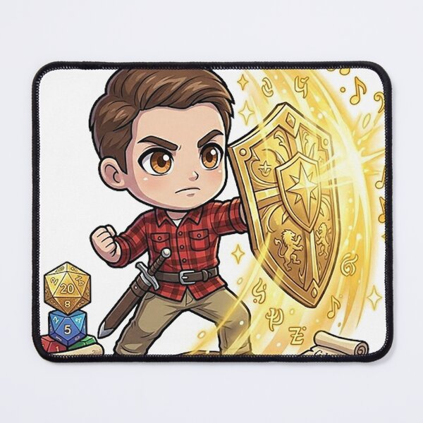 Item preview, Chibi Flannel Paladin - Wholesome Guy DND Tabletop RPG designed and sold by ComTheaterShop.