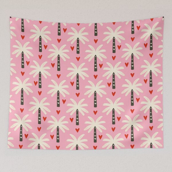 Item preview, Palm Tree Seamless Pattern, Beach Summer Love Tropical Valentine Digital Paper, Tropical Coastal Seaside designed and sold by FRH Design ⭐⭐⭐⭐⭐.