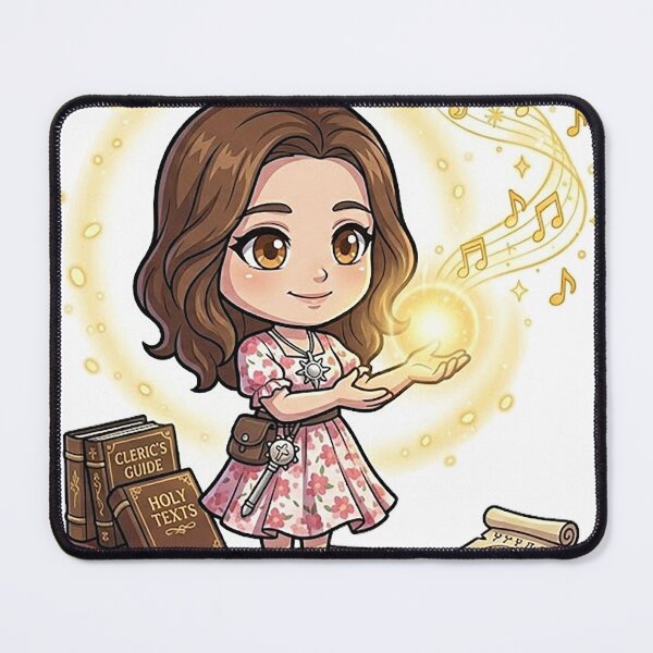 Item preview, Chibi Floral Cleric - Sweet Healer DND Tabletop RPG designed and sold by ComTheaterShop.
