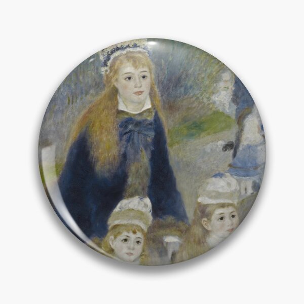 Item preview, Mother and Children La Promenade by Pierre-Auguste Renoir: Impressionist Fine Art Print designed and sold by artofuniverse.