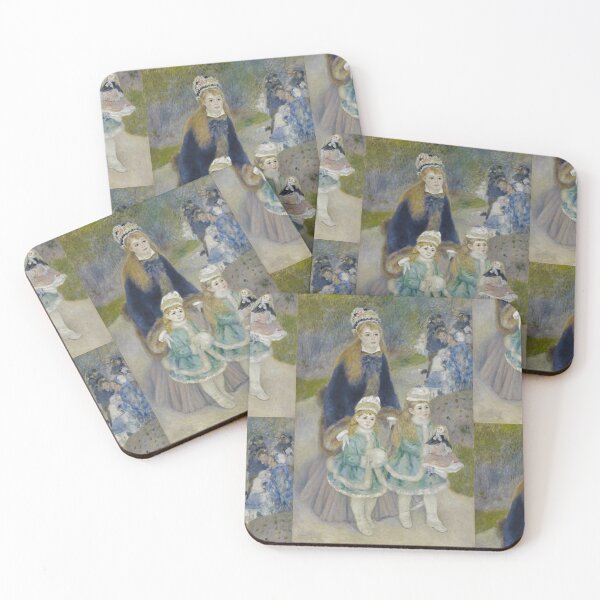 Item preview, Mother and Children La Promenade by Pierre-Auguste Renoir: Impressionist Fine Art Print designed and sold by artofuniverse.