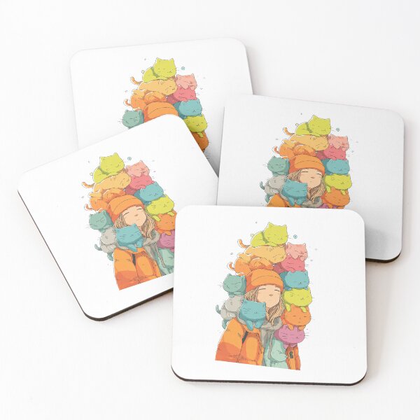Item preview, Chaos Cat Queen – Colorful Cat Stack Aesthetic Girl designed and sold by Moody Vibes Studio.