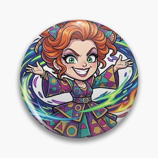 Item preview, Chibi Eccentric Redhead Sorcerer - Wild Magic DND Tabletop RPG designed and sold by ComTheaterShop.